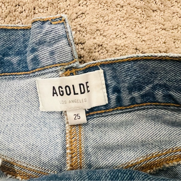 AGOLDE Criss Cross Upsized Denim Shorts - Picture 6 of 7